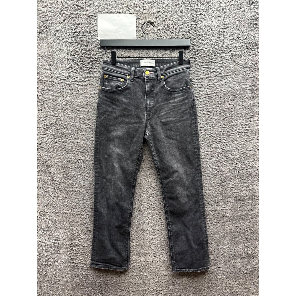 Tu Es Mon Trésor The Rose Quartz Skinny Cropped Denim Jean Gray Womens Size 26